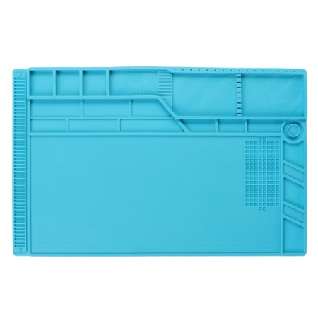 Pistol de lipit si accesorii - Covoras multifunctional din silicon pentru pistoale de lipit Velleman AS12, 550 x 350 mm, 500 °C