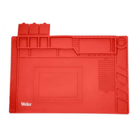 Pistol de lipit si accesorii - Covoras multifunctional din silicon pentru pistoale de lipit Weller WLACCWSM2-02EU, 455 x 300 mm, 500 °C