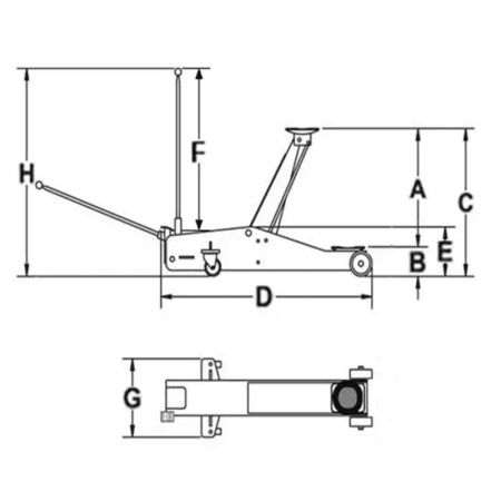 Cric hidraulic GRH 2.5/510L Gude 18033, 2.5 Tone [5]