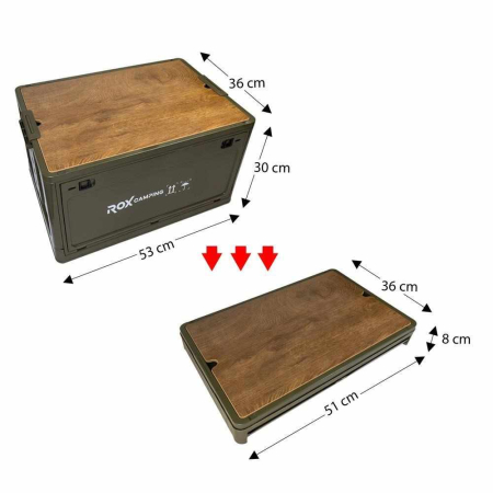 Cutie pliabila pentru camping Rox Wood 153CAMP0304, 55 L [6]