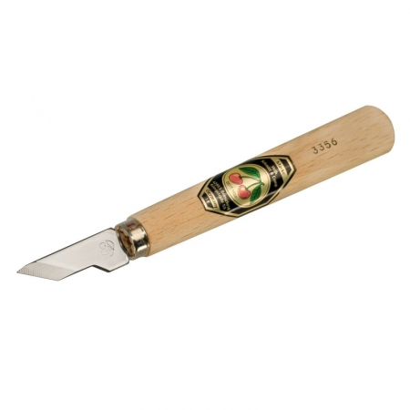 Cutite sculptura lemn - Cutit cu ascutis oblic pentru intarsie in lemn Kirschen 3356000, 135 mm