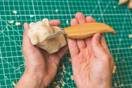 Cutit cu lama dreapta pentru sculptura in lemn BeaverCraft C8, 165 mm [4]