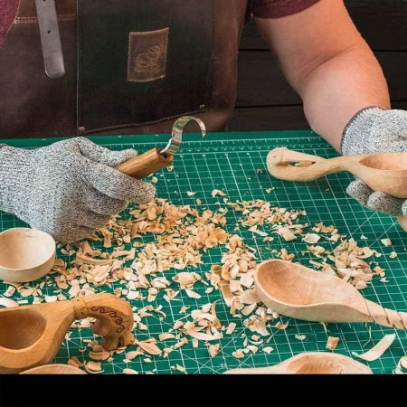 Cutit de cioplit linguri din lemn BeaverCraft SK1Oak, 185 mm [5]