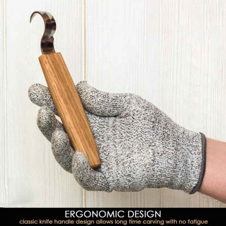 Cutit de cioplit linguri din lemn BeaverCraft SK1, 165 mm [3]