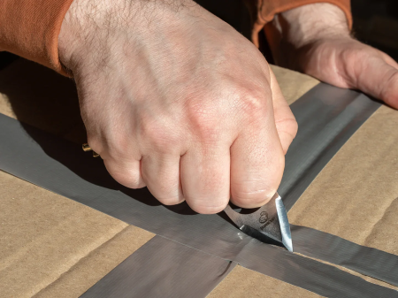 Cutit tip breloc cu inel pentru deget si teaca din piele Beavercraft PK1 [4]