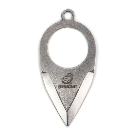 Cutit tip breloc cu inel pentru deget si teaca din piele Beavercraft PK1 [1]