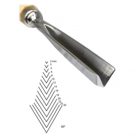 Dalta dreapta in forma de V Kirschen 3141006, taietura 6 mm, 245 mm [1]