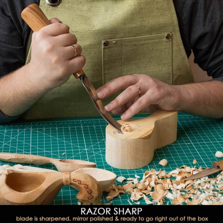 Dalta in forma de U lunga si indoita BeaverCraft G7L/22, taietura 22 mm, 285 mm [4]