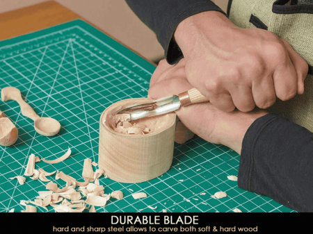 Dalta in forma de U scurta si indoita BeaverCraft K8a/14, taietura 14 mm, 185 mm [3]