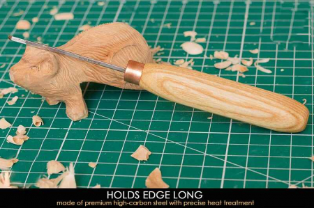 Dalta in forma de V scurta BeaverCraft K12/02, taietura nr 12, 192 mm [2]