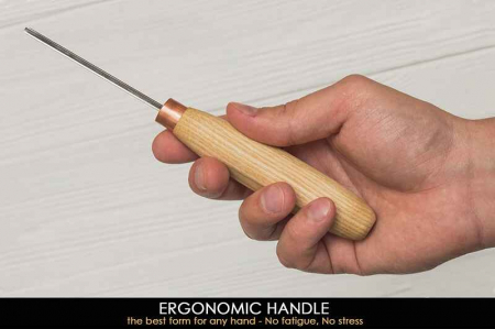 Dalta in forma de V scurta BeaverCraft K12/02, taietura nr 12, 192 mm [3]