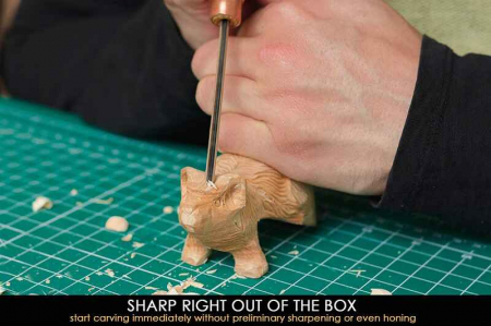 Dalta in forma de V scurta BeaverCraft K12/02, taietura nr 12, 192 mm [4]