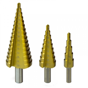 Burghiu Conic - Set burghie conice HSS-G pentru tabla Dema 18496, Ø4-32 mm, 3 piese