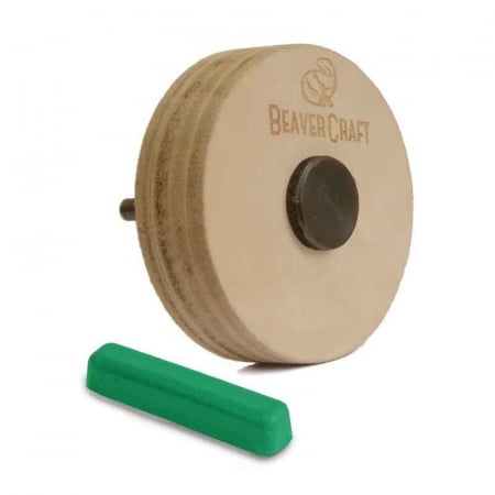 Pietre si polizoare de banc profesionale - Disc de lustruit cu compus de ascutire BeaverCraft PW1
