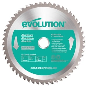 Disc pentru fierastrau circular, taiere aluminiu Evolution EVOBLADEAL-0422, Ø180 x 20 mm, 54 dinti