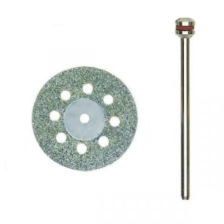 Disc diamantat cu gauri pentru racire, taiere ceramica, fibra de sticla, plastic Proxxon 28844, Ø20 mm [1]