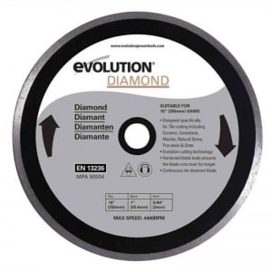 Discuri Taiere Piatra, Ceramica si Beton - Disc diamantat pentru fierastrau circular Evolution RAGEBLADE255DIAMOND-1619, Ø255x25.4 mm
