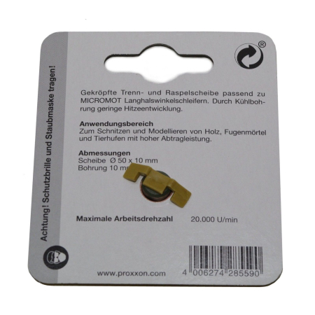 Disc din carbura de tungsten pentru modelare sau debitare pentru LHW Proxxon 28559, Ø50 mm [2]