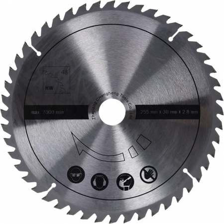 Disc pentru fierastrau circular, taiere lemn Scheppach 7901200706, Ø255x30 mm, 48 dinti