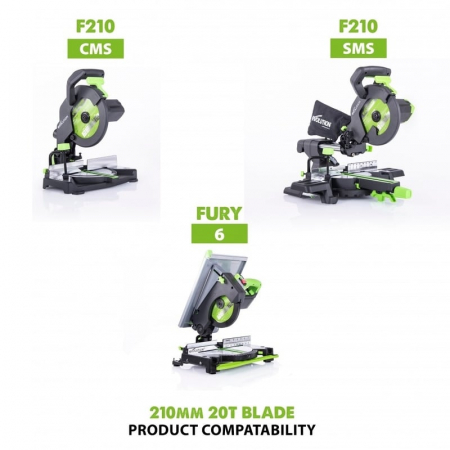 Disc pentru fierastrau circular, taiere multifunctionala Evolution FURYBLADE210MULTI-9967, Ø210 x 25.4 mm, 20 dinti [3]