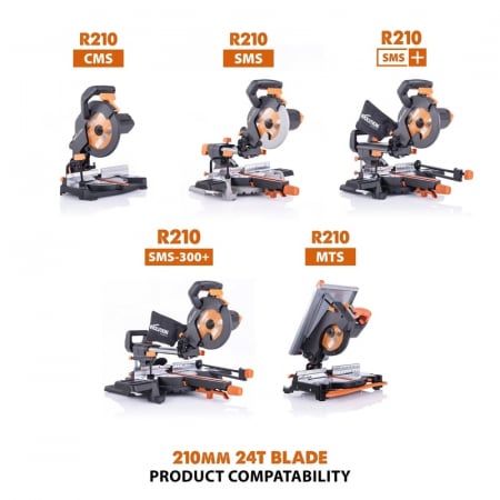Disc pentru fierastrau circular, taiere multifunctionala Evolution RAGEBLADE210MULTI-1083, Ø210 x 25.4 mm, 24 dinti [4]