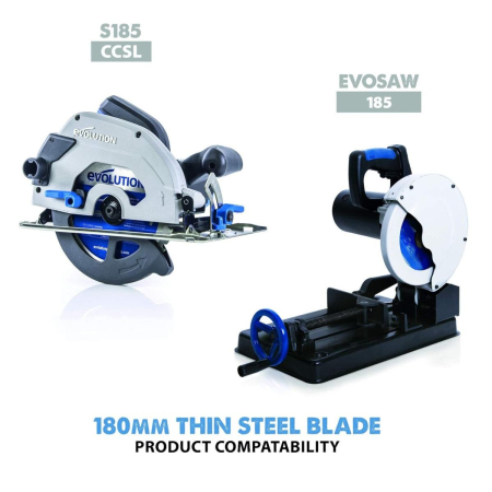 Disc pentru fierastrau circular, taiere otel moale Evolution T180TCT-68CS, Ø180 x 20 mm, 68 dinti [2]