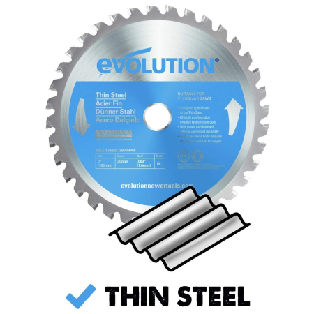 Disc pentru fierastrau circular, taiere otel moale Evolution T180TCT-68CS, Ø180 x 20 mm, 68 dinti [1]
