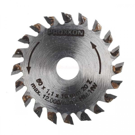 Disc pentru KS 230, taiere balsa, placaj, policarbonat Proxxon 28017, Ø50x10 mm, 20 dinti [1]