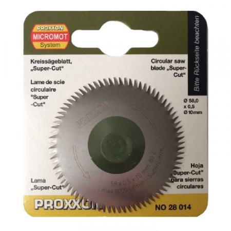 Disc ''super cut'' pentru KS 230, taiere lemn, plastic Proxxon 28014, Ø58x10 mm, 80 dinti