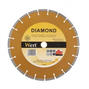 Discuri Fierastrau Circular - Disc diamantat, taiere marmura, granit, faianta Wert 2711-350, Ø350x22.2 mm