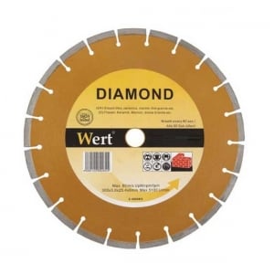Discuri Taiere Piatra, Ceramica si Beton - Disc diamantat, taiere marmura, granit, faianta Wert 2711-300, Ø300x22.2 mm