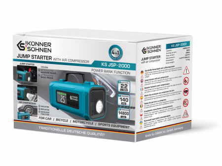 Redresor si compresor auto cu acumulator Konner-Sohnen KS JSP-2000, 15 V, 9.5 bari [7]