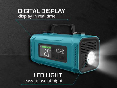 Redresor si compresor auto cu acumulator Konner-Sohnen KS JSP-2000, 15 V, 9.5 bari [2]