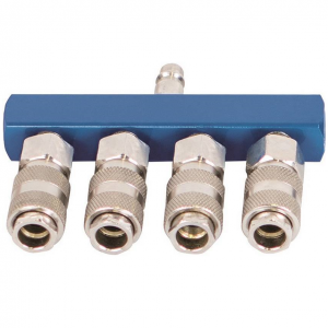 Distribuitor aer comprimat cu 4 iesiri Scheppach 7906100725, 1/4"