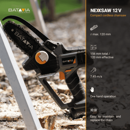 Drujba electrica cu acumulator Nexxsaw Batavia 7064197, 18 V, 2 Ah, 4200 rpm [3]