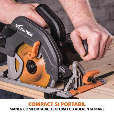 Fierastrau circular de mana cu sina de ghidaj R185CCSX EU Evolution 027-0003, 1600 W, Ø185 mm [6]