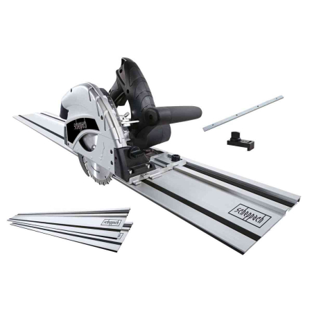 Fierastraie Circulare de Mana - Fierastrau circular de mana cu sina de ghidaj TAS55-BE Scheppach 58018089944, 1200 W, Ø160 mm