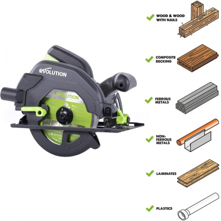Fierastrau circular de mana F165CCSL Evolution 026-0008, 1200 W,  Ø165 mm [1]