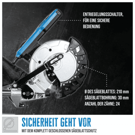 Fierastrau circular de masa culisant cu laser GRK 2134.1 BSL Gude 55257, 1500 W, Ø210 mm [5]