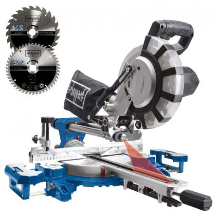 Fierastrau circular de masa culisant cu laser HM 216 SPX Scheppach 5901221901, 2000 W, Ø210 mm [1]