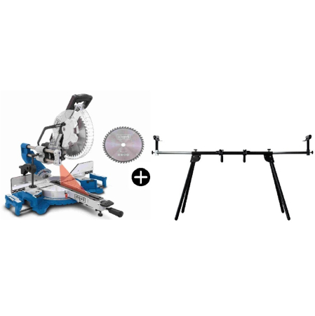 Fierastraie Circulare Unghiulare / Pendulare Stationare de Banc & De Mana - Fierastrau circular de masa culisant cu laser HM305SL Scheppach 5901223901, 2000 W, Ø305 mm