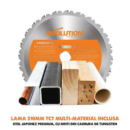 Fierastrau circular de masa multifunctional R210SMS+ Evolution 048-0003A, 1500 W, Ø210 mm [6]