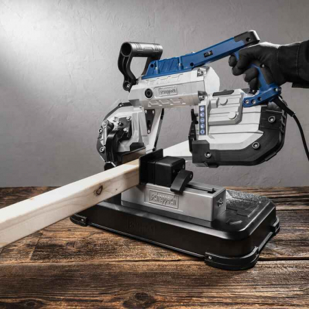 Fierastrau cu banda portabil si baza cu clema pentru metal MBS1200X Scheppach 5901508901, 1200 W, 127 mm [6]