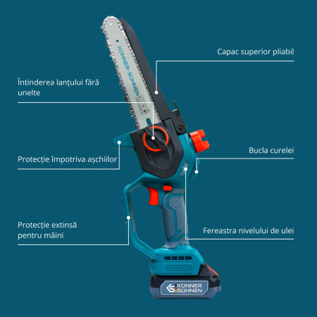 Fierăstrău mini fără fir KS MCS20V-8 CASE PLUS [6]