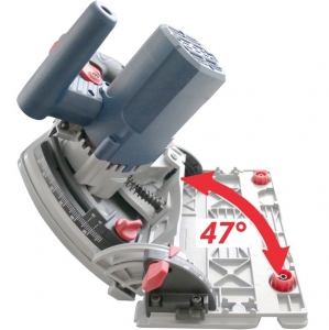 Fierastrau circular de mana cu sina de ghidaj TS 57-1200 KE SET Gude 58138, 1200 W, Ø165 mm [2]