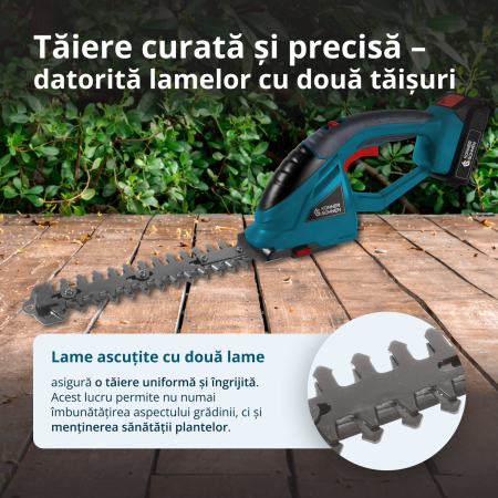 Foarfecă 2 în 1 pentru iarbã si gard viu cu acumulator KS SHT-20V [6]