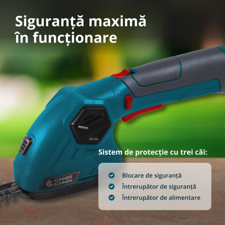 Foarfecă cu acumulator pentru tuns iarbă și gard viu KS SHT-8V [6]