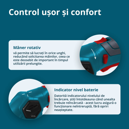 Foarfecă cu acumulator pentru tuns iarbă și gard viu KS SHT-8V [3]