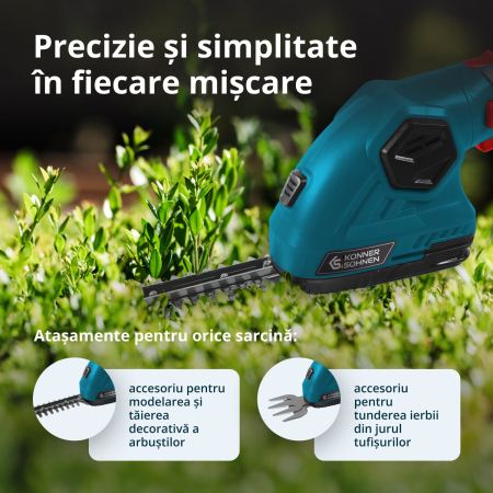 Foarfecă cu acumulator pentru tuns iarbă și gard viu KS SHT-8V [4]