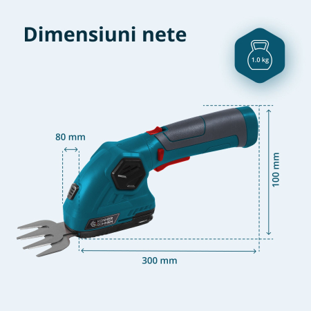 Foarfecă cu acumulator pentru tuns iarbă și gard viu KS SHT-8V [8]